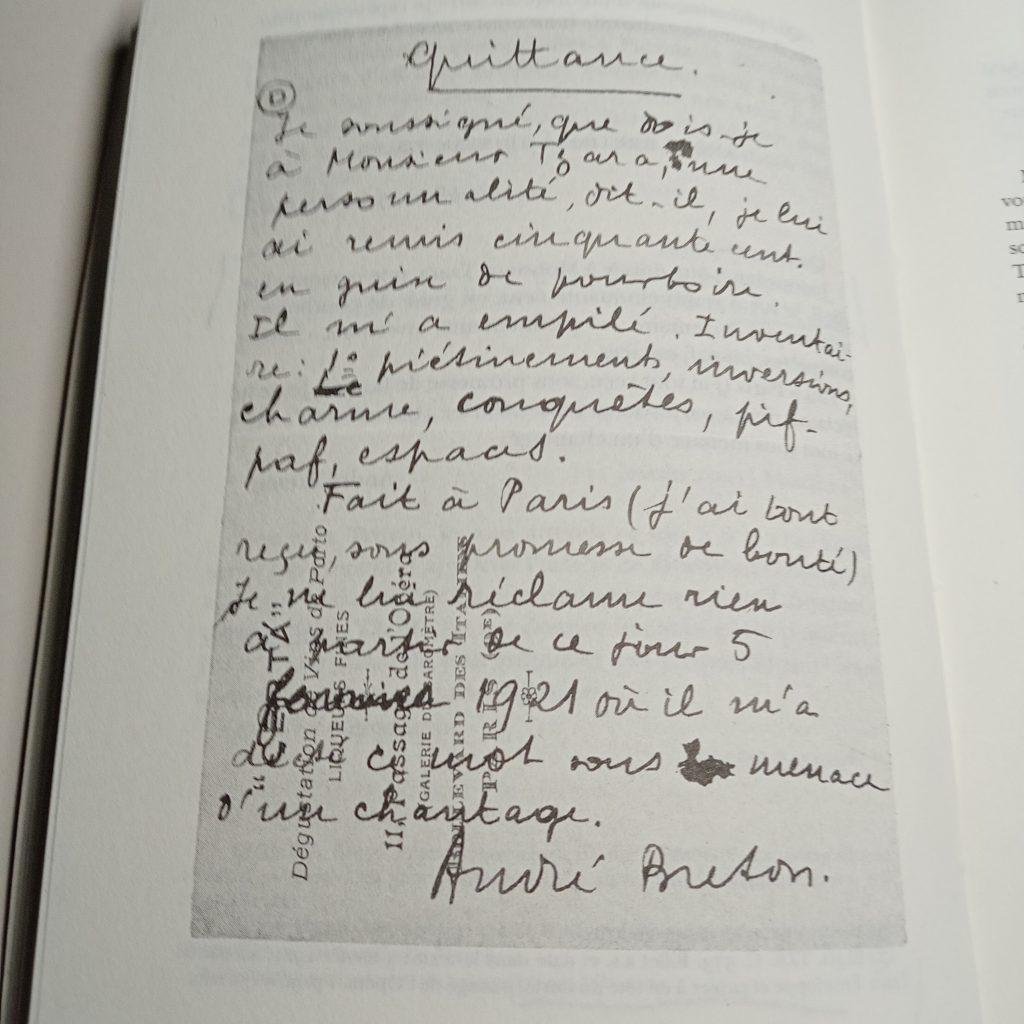 Cartas cruzadas entre Breton y Tzara en su etapa de amistad